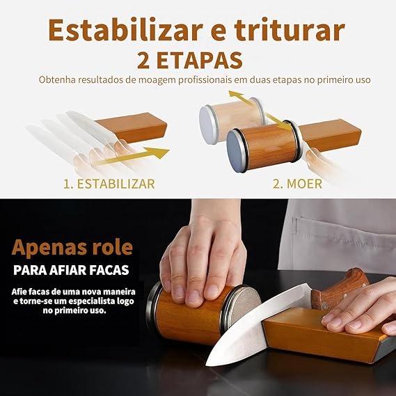Afiador de Faca Amolador Diamantado Magnético