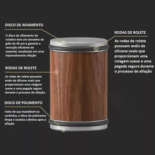 Afiador de Faca Amolador Diamantado Magnético