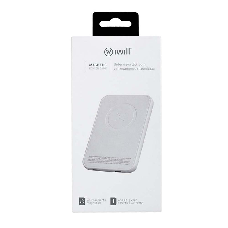 Power Bank Magnético 5000mAh Branco | iWill